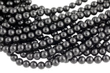 Natural Real Jet Beads 6mm 8mm 10mm 12mm Round Beads AAA Quality Gemstones 16" Strand AAA Quality Gemstone Beads