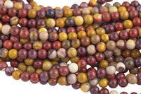 Smooth Mookaite Jasper Beads Round sizes 4mm, 6mm, 8mm, 10mm, 12mm, 14mm- Full 15.5 Inch Strand- AAA Quality AAA Quality Gemstone Beads