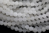 Natural Matte Moonstone Jade - Full Strand 15.5 inch Strand - 8mm 10mm 12mm Gemstone Beads