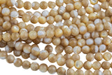Natural Golden Mother of Pearl, High Quality in Round Gemstone Beads Shell Beads