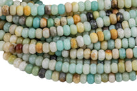 Natural AMAZONITE roundel smooth 8mm Full 15.5 Inch Strand Gemstone Beads