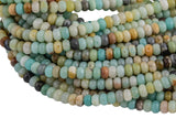 Natural AMAZONITE roundel smooth 8mm Full 15.5 Inch Strand Gemstone Beads