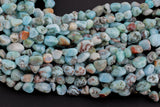 Natural Larimar Nugget Beads - Around 6x10mm in dimensions -16 Inch strand - Wholesale pricing Gemstone Beads