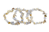Flower Blue Lace Agate Stretchy String Bracelet Natural Gemstone Chips Bracelets Bracelet Crystal Bracelet