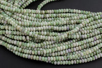 Natural Burmese Jade, High Quality in Roundel, 6mm, 8mm- Full 15.5 Inch Strand-Full Strand 15.5 inch Strand Smooth Gemstone Beads