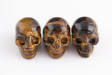 1 Pc Natural Tiger Eye Tiger's Eye Stone Skull Shape- 1.5 inches