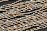 Mystic Silverite Moonstone Full Strands-15.5 inches-2mm- Nice Size Hole- Diamond Cutting, High Facets- Nice and Sparkly- Faceted Round