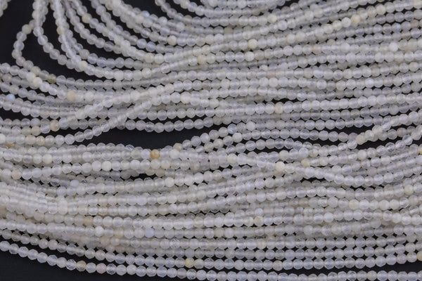 Natural Moonstone Full Strands-15.5 inches-2mm- Nice Size Hole- Diamond Cutting, High Facets-Nice and Sparkly-Faceted Round