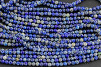 Natural Lapis 3-3.5mm - Best Price!!! - Diamond Cutting, High Facets - Nice and Sparkly - Faceted Round - 1 strand 15.5 inches