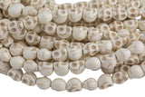 Magnesite White Turquoise Small Skull - Full 15 Inch Strand