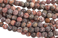 Natural Leopard Skin Jasper, High Quality in Matte Round- 6mm, 8mm, 10mm, 12mm- Full 15.5 Inch Strand AAA Quality AAA Quality Gemstone Beads