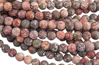 Natural Leopard Skin Jasper, High Quality in Matte Round- 6mm, 8mm, 10mm, 12mm- Full 15.5 Inch Strand AAA Quality AAA Quality Gemstone Beads