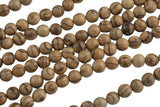 Natural Vietnam Tiger Stripped Wood. 6mm or 8mm Round. Full Strand 16". Gemstone Beads