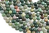 Natural Indian Agate Beads Grade AAA in Faceted Round, 4mm, 6mm, 8mm, 10mm, 12mm- Full Strand 15.5 inches Long Gemstone Beads