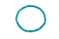 Larimar Quartz - 2x4mm Heishi Stretchy Bracelet- 7 inches