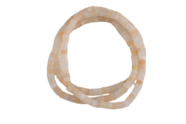 Natural Pale Aventurine- 2x4mm Heishi Stretchy Bracelet- 7 inches