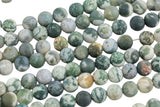 Natural Tree Agate, High Quality in Matt Matte Round, 6mm,8mm, 10mm, 12mm AAA Quality AAA Quality Gemstone Beads