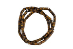 Natural Tiger Eye- 2x4mm Heishi Stretchy Bracelet- 7 inches