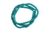 Turquiose- 2x4mm Heishi Stretchy Bracelet- 7 inches