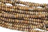 Natural Picture Jasper Faceted Roundel 4mm, 6mm, 8mm Gemstone Beads