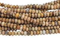 Natural Picture Jasper Faceted Roundel 4mm, 6mm, 8mm Gemstone Beads