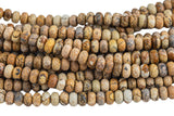 Natural Picture Jasper Faceted Roundel 4mm, 6mm, 8mm Gemstone Beads