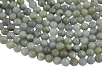 Natural Diamond Cut Labradorite Beads, High Quality in Diamond Cut Faceted Round-8mm and 10mm- Wholesale Bulk or Single Strand! AAA Quality