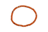 Orange Sea Sediment Jasper- 2x4mm Heishi Stretchy Bracelet- 7 inches