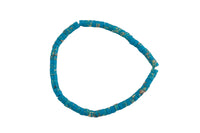 Aqua Blue Sea Sediment Jasper- 2x4mm Heishi Stretchy Bracelet- 7 inches