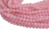 Rose Quartz Beads Natural , High Quality in Round -Full Strand 15.5 inch Strand. Wholesale pricing! AAA Quality Gemstone Beads