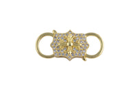 1 pc 14k Gold Clasp clicker Cross Clasp, 10x25mm, double Clicker ends, Bracelet Necklace Clicker Connector