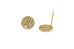 Sun Burst-Earring stud- High Quality Gold or Gunmetal Plating- Perfect for Gluing-Non Tarnish-2 Pieces Per Order- 8mm