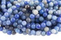 Natural Blue Aventurine Beads Faceted Round High Quality 4mm, 6mm, 8mm, 10mm, 12mm-Full Strand 15.5 inch Strand AAA Quality Gemstone Beads