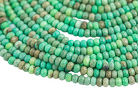 Natural Chrysoprase Faceted Roundel sizes 6mm, 8mm, 10mm, 12mm- Full 15.5 Inch strand- Gemstone Beads