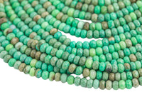 Natural Chrysoprase Faceted Roundel sizes 6mm, 8mm, 10mm, 12mm- Full 15.5 Inch strand- Gemstone Beads