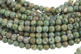 NATURAL Rhyolite Rain forest Jasper AAA Grade Rhyolite Round Full Strand 6mm, 8mm, 10mm, 12mm, 14mm, 16mm, 18mm, 20mm- Full 15.5 Inch Strand