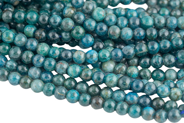 Natural Apatite Round sizes 4mm, 6mm, 8mm, 10mm, 12mm, 14mm- Full 15.5 Inch strand AAA Quality Smooth Gemstone Beads