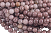 Natural Brown Purpish Aventurine Beads , High Quality in Faceted Round, 4mm, 6mm, 8mm, 10mm, 12mm- Full 15.5 Inch strand Gemstone Beads