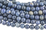 Natural Round Sodalite, High Quality in Round, 4mm, 6mm, 8mm, 10mm, 12mm Smooth Gemstone Beads