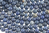 Natural Round Sodalite, High Quality in Round, 4mm, 6mm, 8mm, 10mm, 12mm Smooth Gemstone Beads