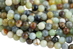 Natural Flower Jade 8mm, 10mm, 12mm - High Quality Round-Full Strand 15.5 inch Strand Gemstone Beads