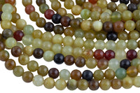 Flower Jade Beads 4mm 6mm 8mm 10mm Round Beads 15.5" Strand Gemstone Beads