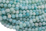 RUSSIAN AMAZONITE MATTE Frosted Round sizes 4mm, 6mm, 8mm, 10mm, 12mm, 14mm- Full Strand- 15.5 Inches-Frosty Matte Finish - Full Strand A