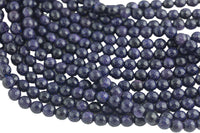 Natural Blue Sandstone Grade AAA Faceted Round. Full strand 4mm, 6mm, 8mm, 10mm, or 12mm-Full Strand 15.5 inch Strand Gemstone Beads