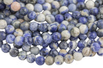 Natural White Blue Sodalite, High Quality in Round, 4mm, 6mm, 8mm, 10mm, 12mm, 14mm-Full Strand 16 inch Strand AAA Quality Smooth