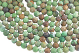 Natural Green Opal Matt Round 4mm, 6mm, 8mm, 10mm, 12mm- Full 15.5 Inch Strand- Gemstone Beads