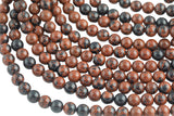 Natural Mahogany Jasper Mahogany Obsidian, High Quality in Round,4mm, 6mm, 8mm, 10mm, 12mm- Full 15.5 Inch strand- Smooth Gemstone Beads