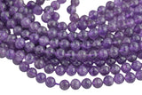 Natural AA Quality Amethyst Beads, High Quality Faceted Cut Round- 4mm, 6mm, 8mm, 10mm, 12mm- High Cut Facets AAA Quality Gemstone Beads