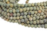 Natural Silver Leaf Jasper, High Quality in Matt Round- 6mm ,8mm, 10mm, 12mm- Full 15.5 Inch Strand Gemstone Beads