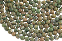 NATURAL Dark Rhyolite Rain forest Jasper Rhyolite Round Full Strand 6mm, 8mm, 10mm, 12mm, 14mm, 16mm, 18mm, 20mm- Full 15.5 Inch Strand